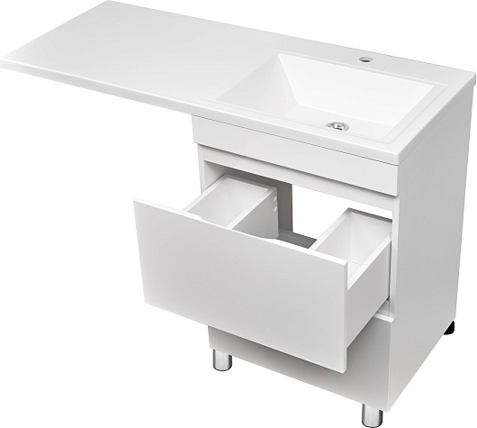 Stella Polare Тумба с раковиной под стиральную машину Аруна Памелла 120 R белая – фотография-4